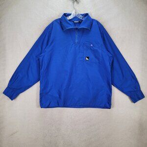 Vintage Serac Royal Blue Collared Patch Pocket Classic Activewear Windbreaker